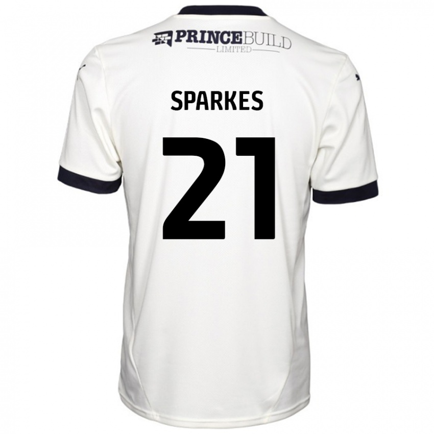 Dětské Jack Sparkes #21 Off White Černá Daleko Hráčské Dresy 2024/25 Dres