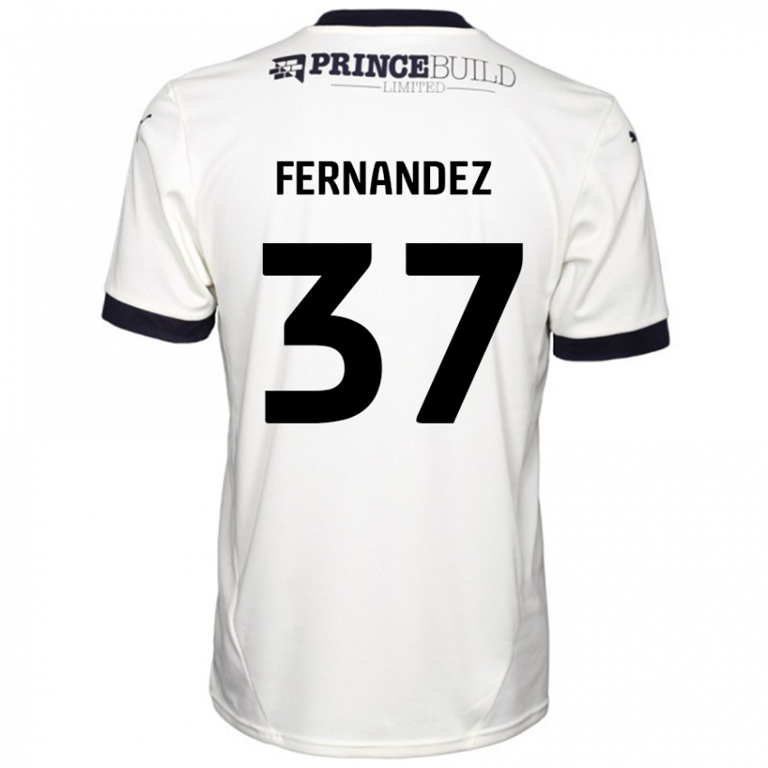 Dětské Emmanuel Fernandez #37 Off White Černá Daleko Hráčské Dresy 2024/25 Dres