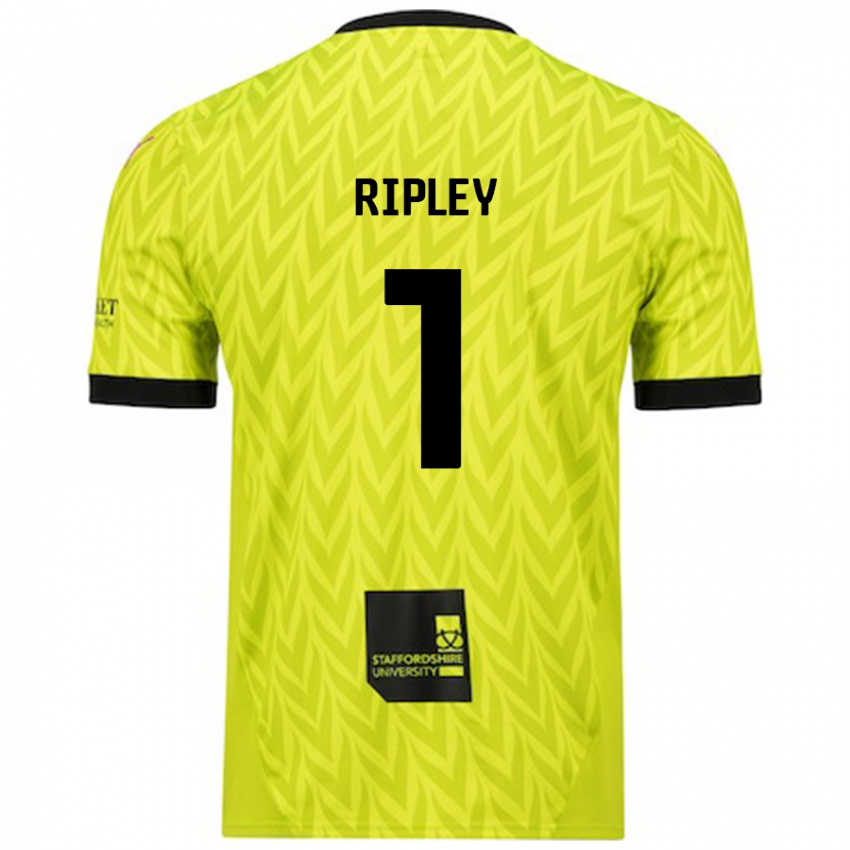 Dětské Connor Ripley #1 Fluorescenční Zelená Daleko Hráčské Dresy 2024/25 Dres