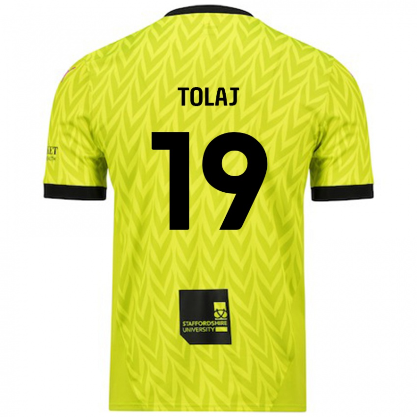 Dětské Lorent Tolaj #19 Fluorescenční Zelená Daleko Hráčské Dresy 2024/25 Dres