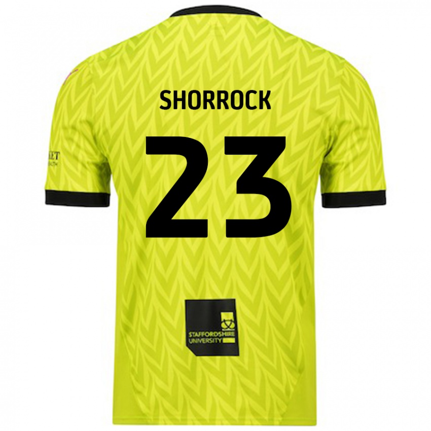 Dětské Jack Shorrock #23 Fluorescenční Zelená Daleko Hráčské Dresy 2024/25 Dres