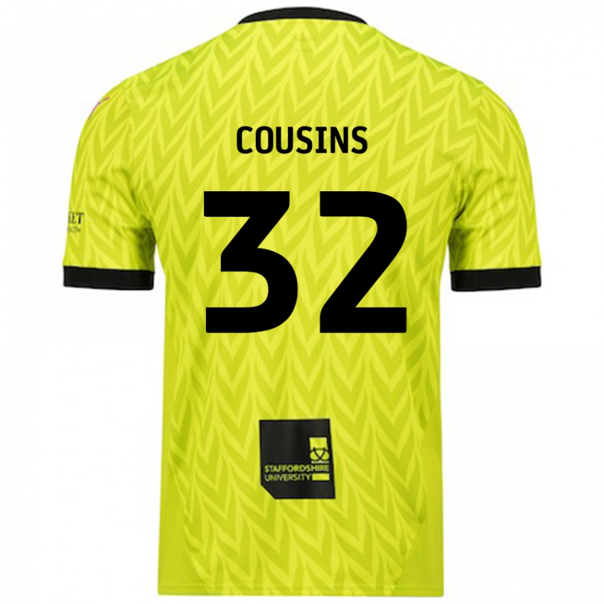 Dětské Logan Cousins #32 Fluorescenční Zelená Daleko Hráčské Dresy 2024/25 Dres