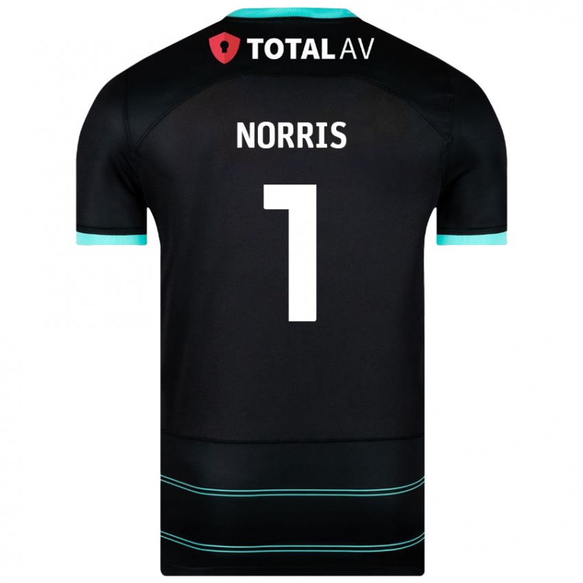 Dětské Will Norris #1 Černý Daleko Hráčské Dresy 2024/25 Dres