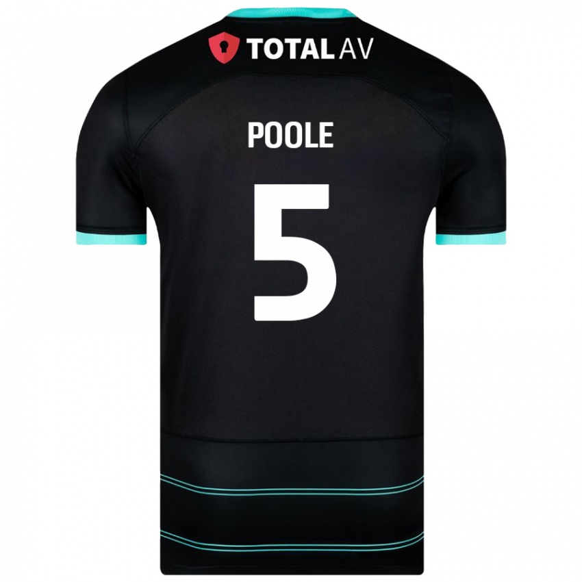 Dětské Regan Poole #5 Černý Daleko Hráčské Dresy 2024/25 Dres