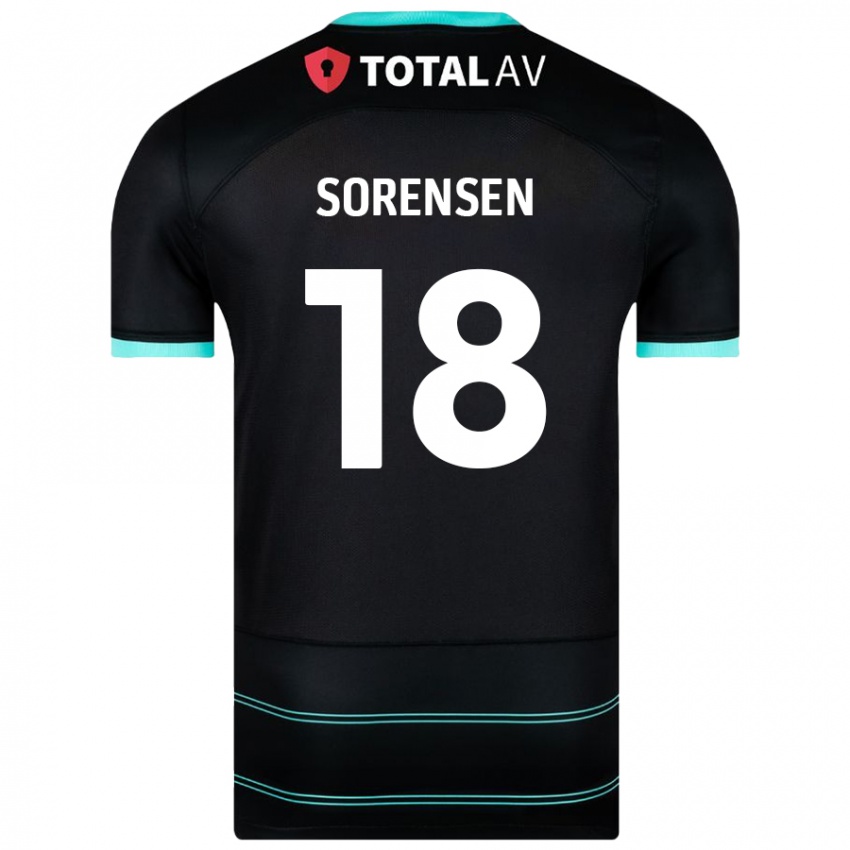 Dětské Elias Sørensen #18 Černý Daleko Hráčské Dresy 2024/25 Dres