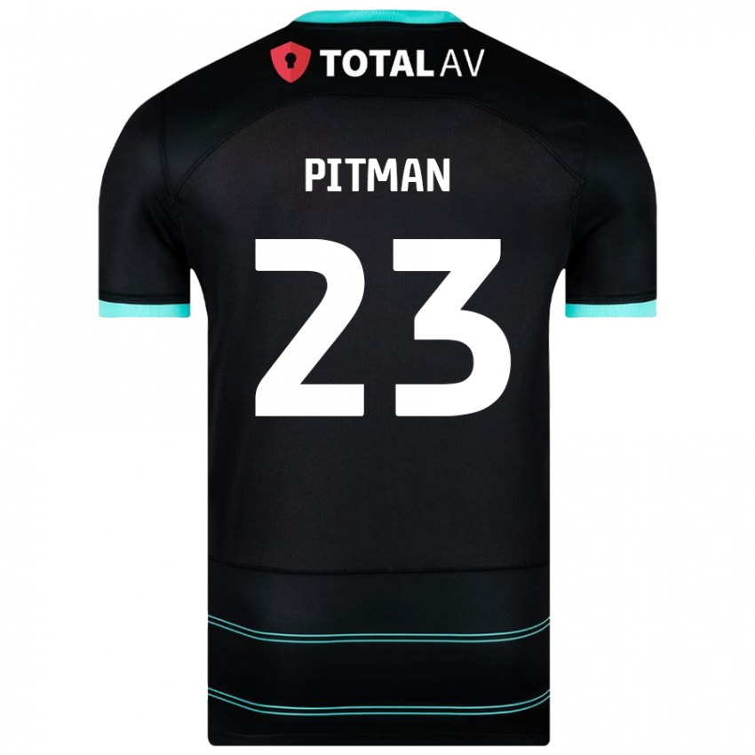 Dětské Emily Pitman #23 Černý Daleko Hráčské Dresy 2024/25 Dres