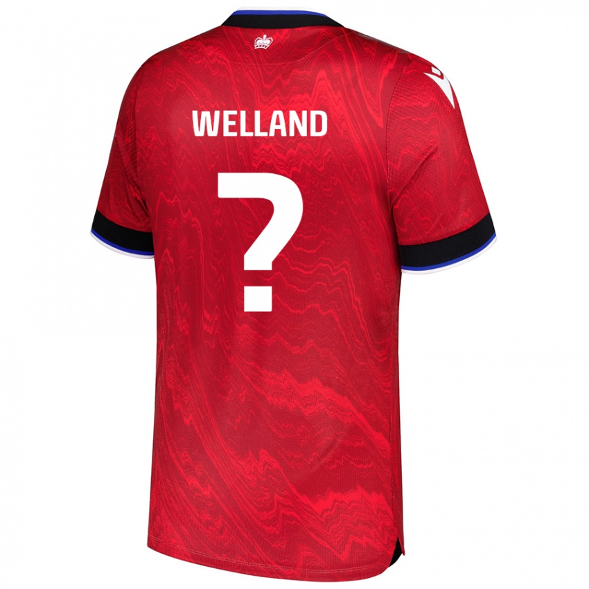 Dětské Josh Welland #0 Červená Černá Daleko Hráčské Dresy 2024/25 Dres