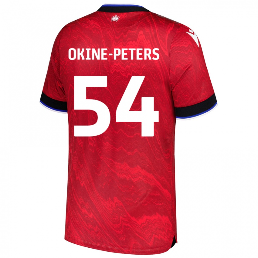 Dětské Jeremiah Okine-Peters #54 Červená Černá Daleko Hráčské Dresy 2024/25 Dres