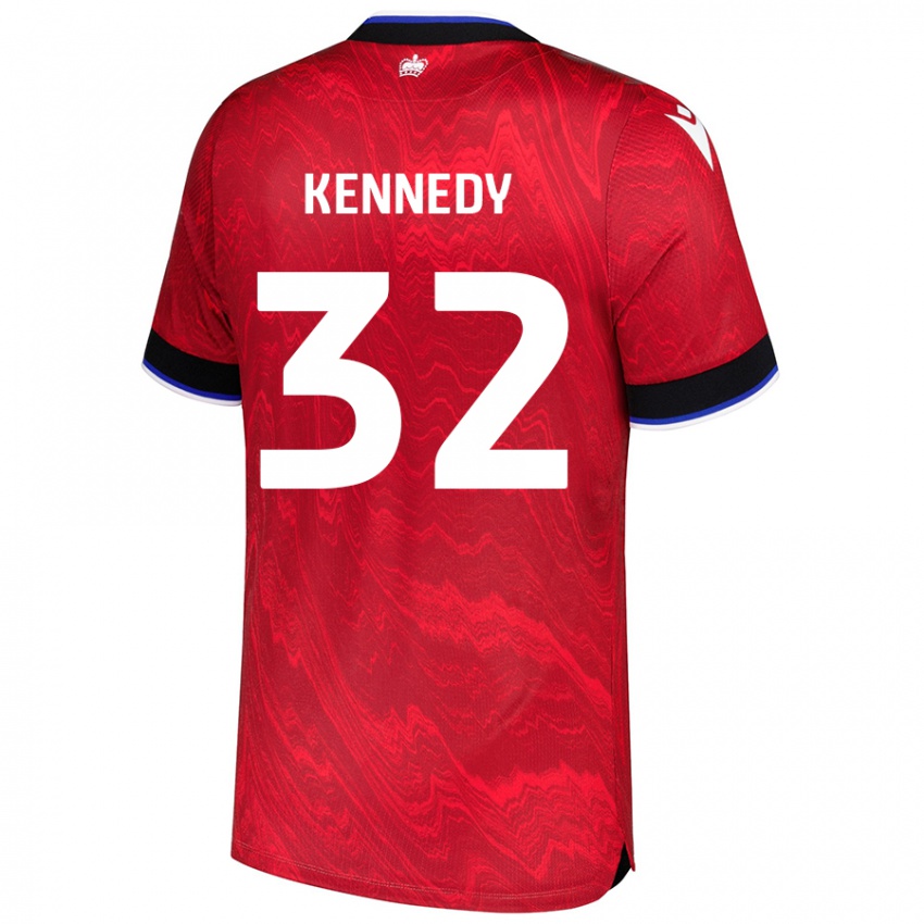 Dětské Stevie Kennedy #32 Červená Černá Daleko Hráčské Dresy 2024/25 Dres