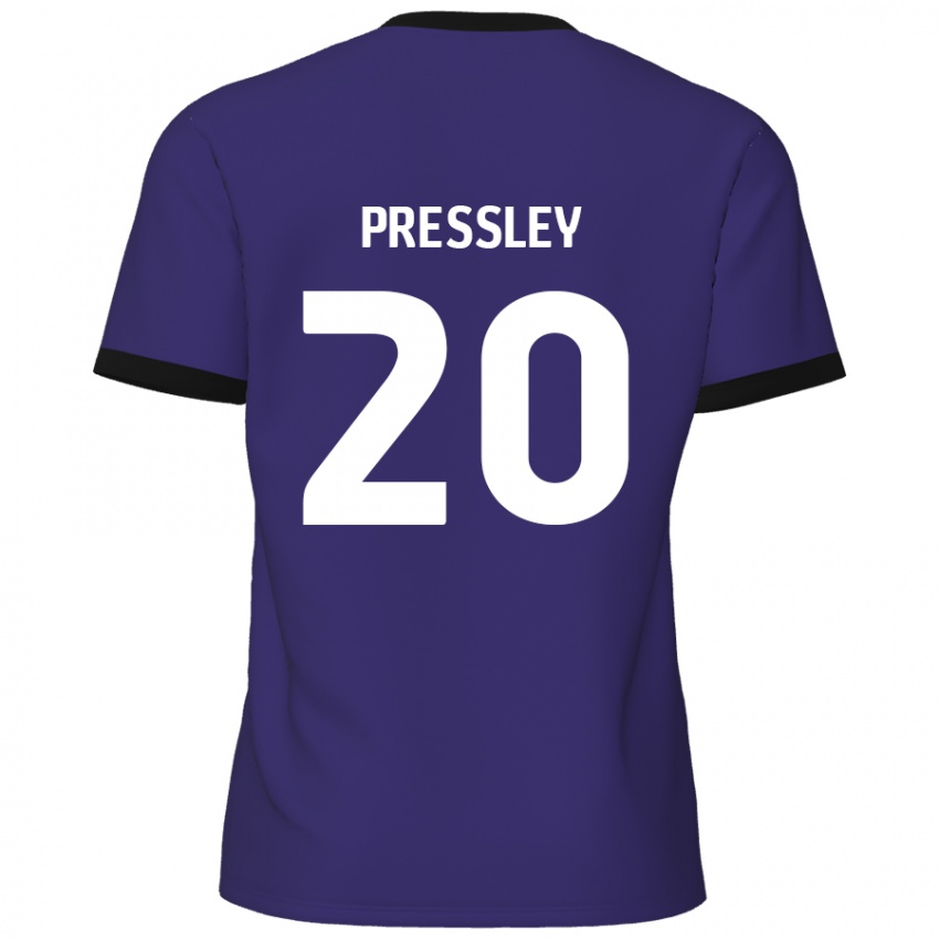 Dětské Aaron Pressley #20 Fialová Daleko Hráčské Dresy 2024/25 Dres