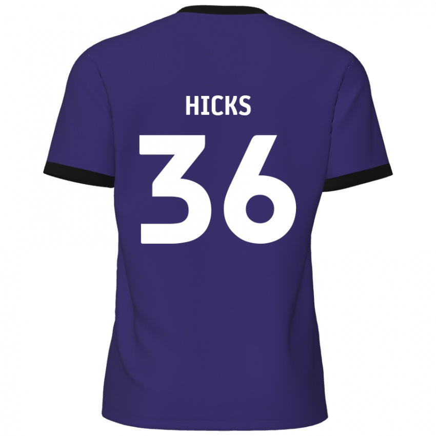 Dětské David Hicks #36 Fialová Daleko Hráčské Dresy 2024/25 Dres