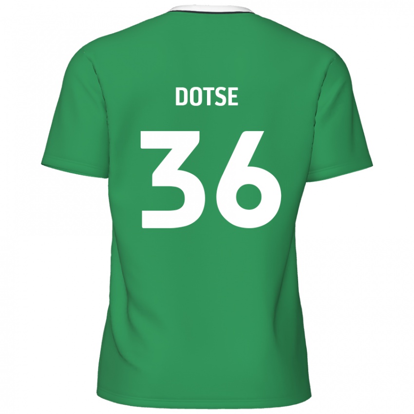 Dětské Jahiem Dotse #36 Zelené Bílé Pruhy Daleko Hráčské Dresy 2024/25 Dres