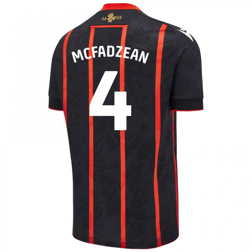 Dětské Kyle Mcfadzean #4 Černá Červená Daleko Hráčské Dresy 2024/25 Dres