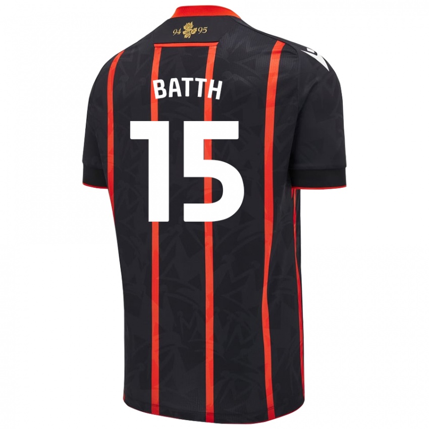 Dětské Danny Batth #15 Černá Červená Daleko Hráčské Dresy 2024/25 Dres