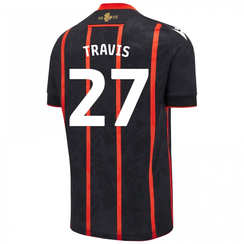 Dětské Lewis Travis #27 Černá Červená Daleko Hráčské Dresy 2024/25 Dres