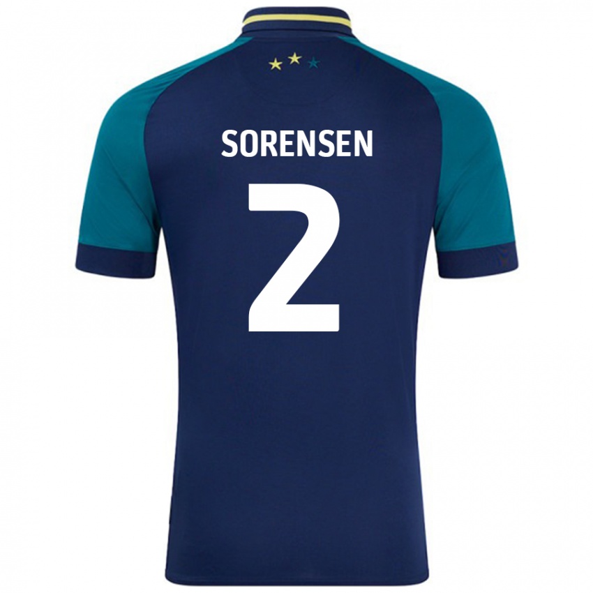 Dětské Lasse Sörensen #2 Námořnická Tmavě Zelená Daleko Hráčské Dresy 2024/25 Dres