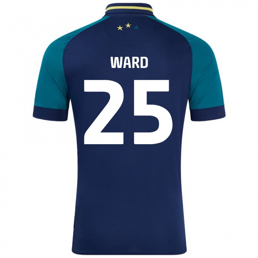 Dětské Danny Ward #25 Námořnická Tmavě Zelená Daleko Hráčské Dresy 2024/25 Dres