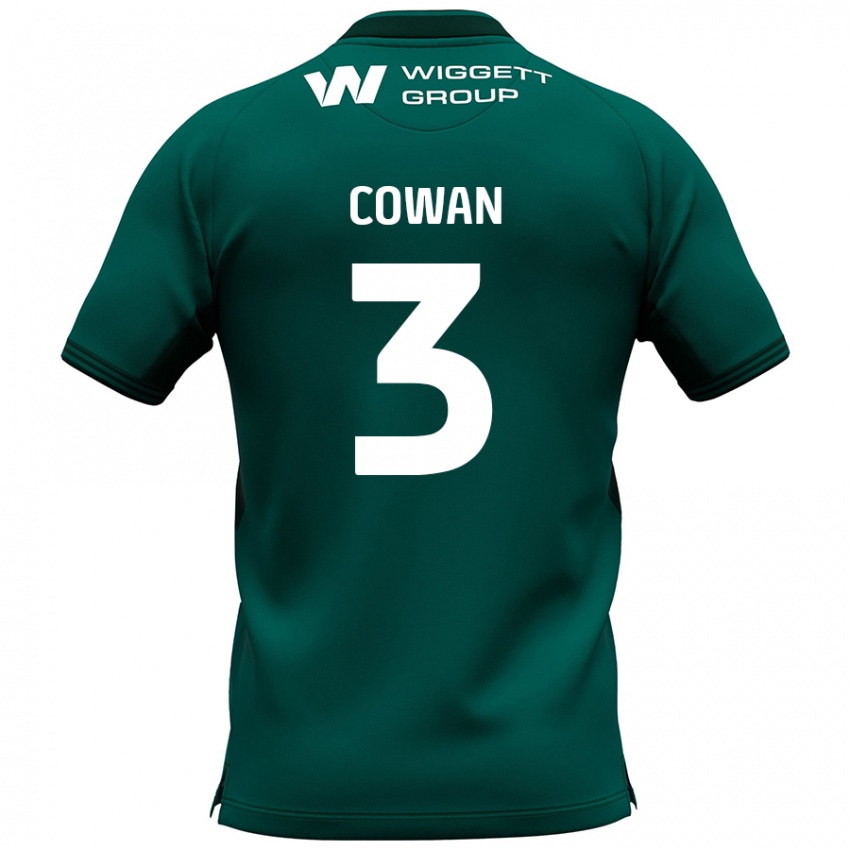 Dětské Leanne Cowan #3 Zelený Daleko Hráčské Dresy 2024/25 Dres