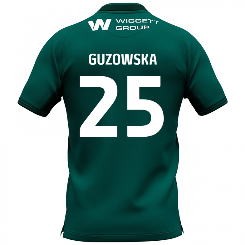 Dětské Sara Guzowska #25 Zelený Daleko Hráčské Dresy 2024/25 Dres