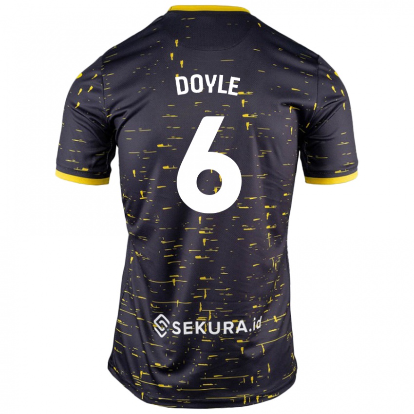 Dětské Callum Doyle #6 Černá Žlutá Daleko Hráčské Dresy 2024/25 Dres