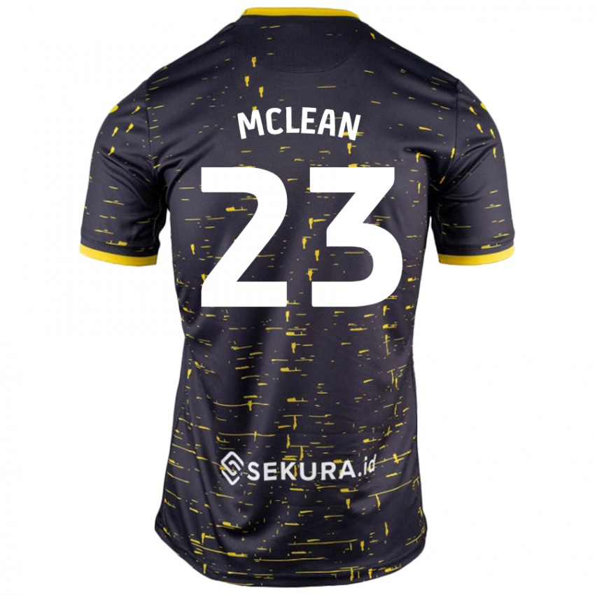 Dětské Kenny Mclean #23 Černá Žlutá Daleko Hráčské Dresy 2024/25 Dres