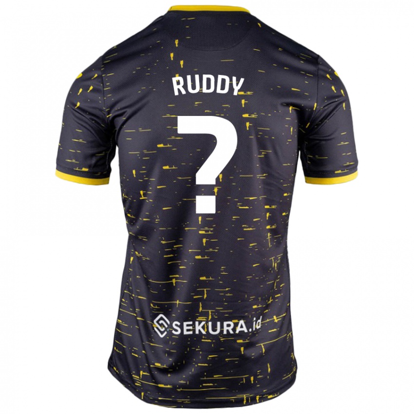 Dětské Jack Ruddy #0 Černá Žlutá Daleko Hráčské Dresy 2024/25 Dres