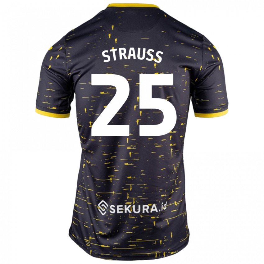 Dětské Hope Strauss #25 Černá Žlutá Daleko Hráčské Dresy 2024/25 Dres