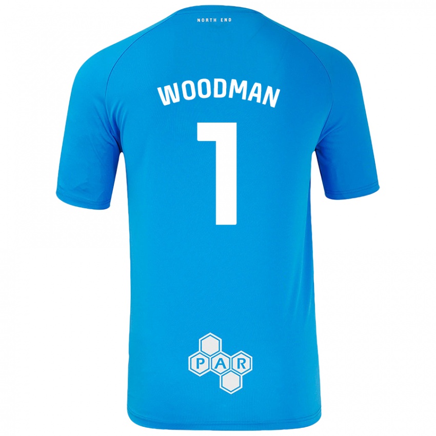 Dětské Freddie Woodman #1 Nebesky Modrá Daleko Hráčské Dresy 2024/25 Dres