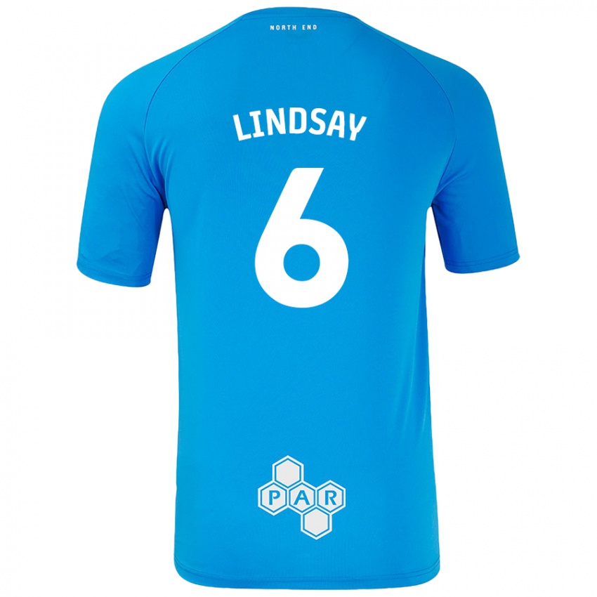 Dětské Liam Lindsay #6 Nebesky Modrá Daleko Hráčské Dresy 2024/25 Dres