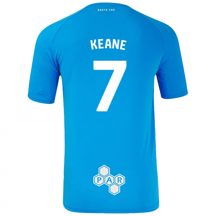 Dětské Will Keane #7 Nebesky Modrá Daleko Hráčské Dresy 2024/25 Dres