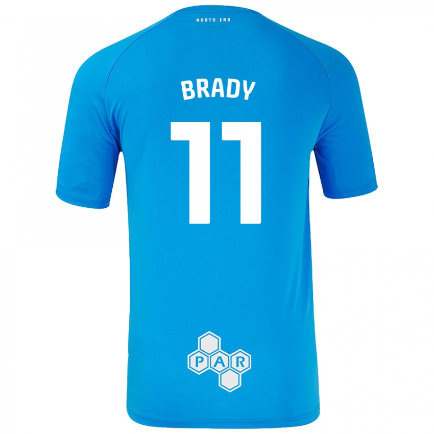 Dětské Robbie Brady #11 Nebesky Modrá Daleko Hráčské Dresy 2024/25 Dres