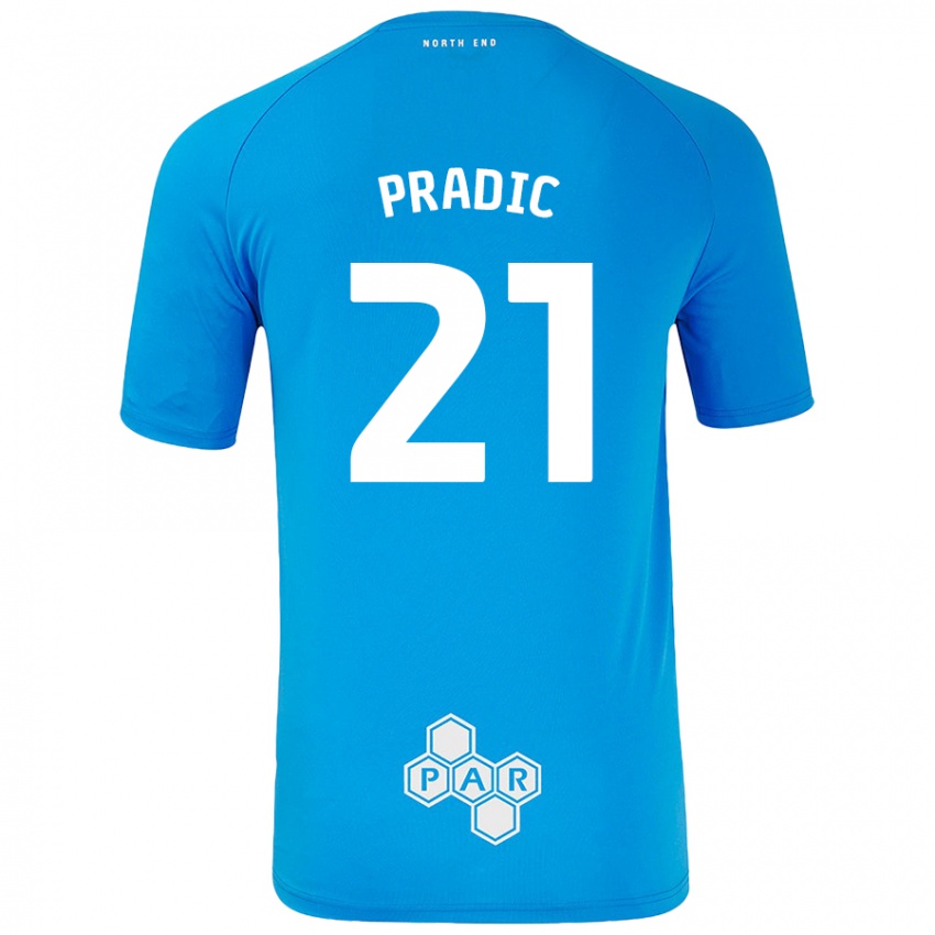 Dětské James Pradic #21 Nebesky Modrá Daleko Hráčské Dresy 2024/25 Dres