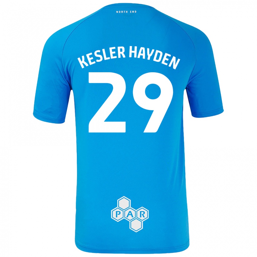 Dětské Kaine Kesler-Hayden #29 Nebesky Modrá Daleko Hráčské Dresy 2024/25 Dres