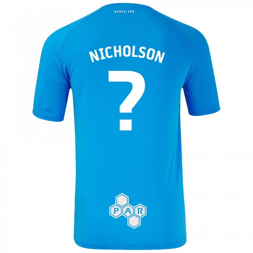 Dětské Joseph Nicholson #0 Nebesky Modrá Daleko Hráčské Dresy 2024/25 Dres