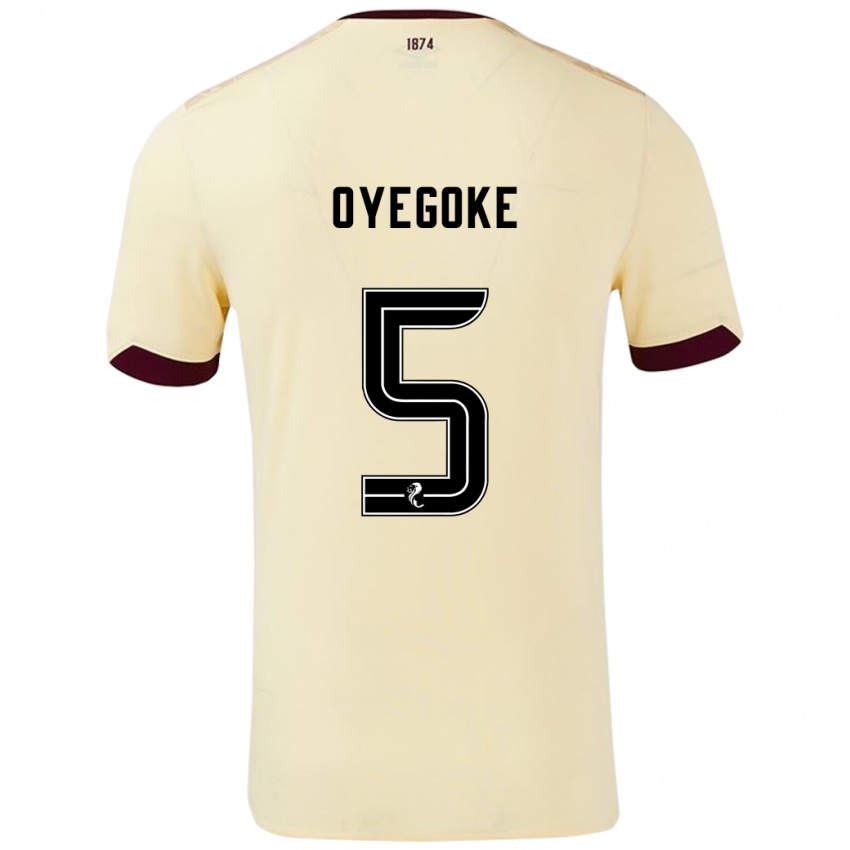 Dětské Daniel Oyegoke #5 Burgundsko Krémová Daleko Hráčské Dresy 2024/25 Dres