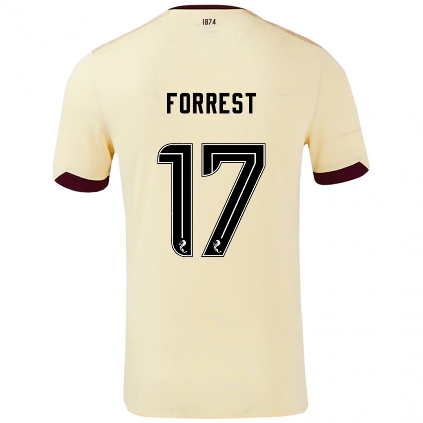 Dětské Alan Forrest #17 Burgundsko Krémová Daleko Hráčské Dresy 2024/25 Dres