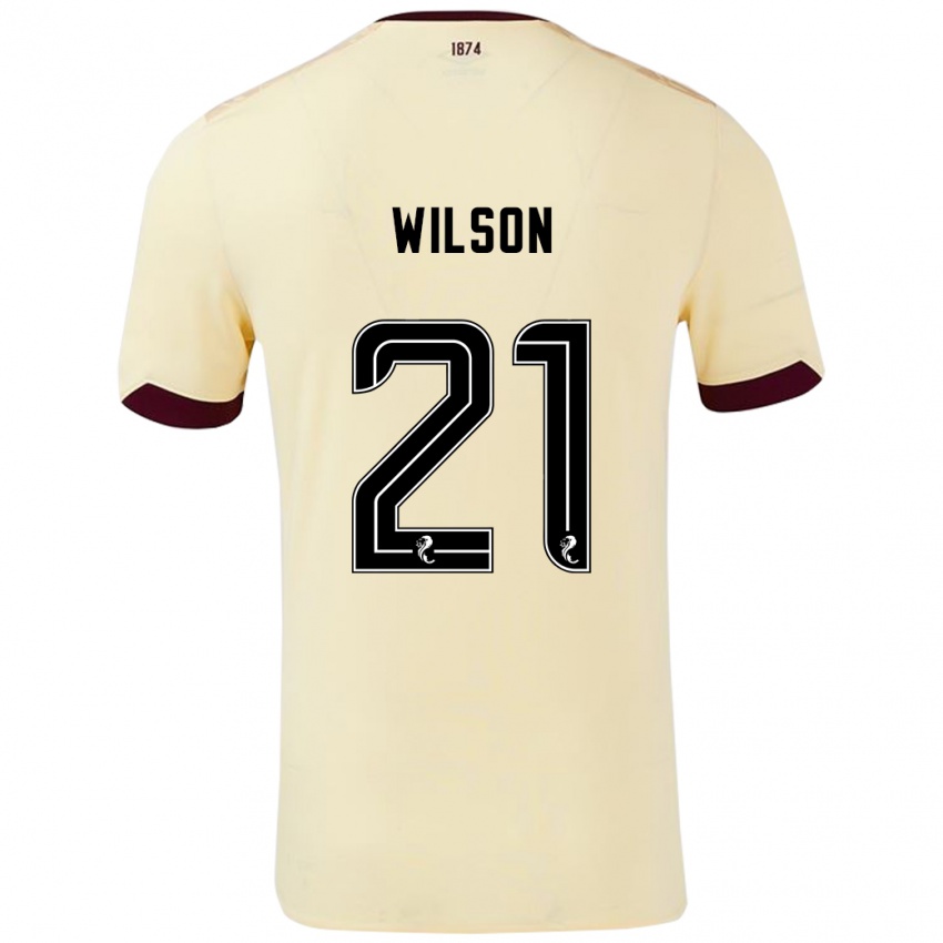 Dětské James Wilson #21 Burgundsko Krémová Daleko Hráčské Dresy 2024/25 Dres