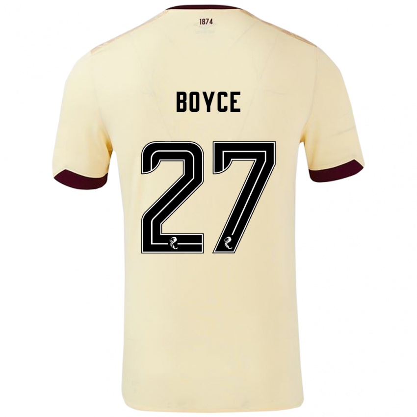 Dětské Liam Boyce #27 Burgundsko Krémová Daleko Hráčské Dresy 2024/25 Dres