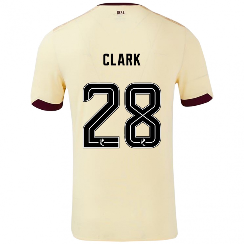 Dětské Zander Clark #28 Burgundsko Krémová Daleko Hráčské Dresy 2024/25 Dres