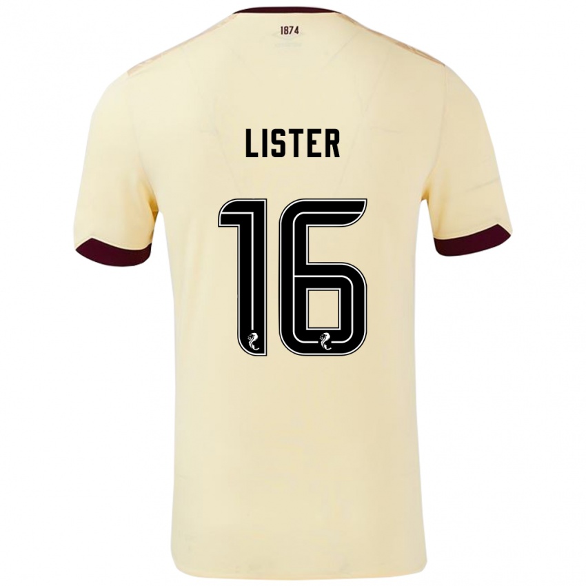 Dětské Henry Lister #16 Burgundsko Krémová Daleko Hráčské Dresy 2024/25 Dres