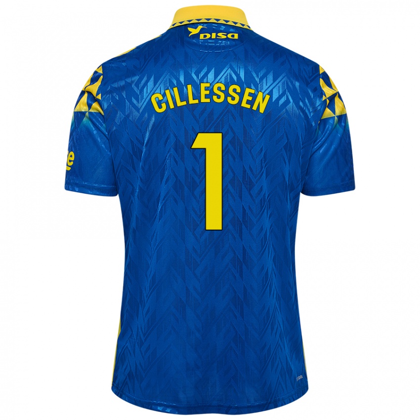 Dětské Jasper Cillessen #1 Modrá Žlutá Daleko Hráčské Dresy 2024/25 Dres