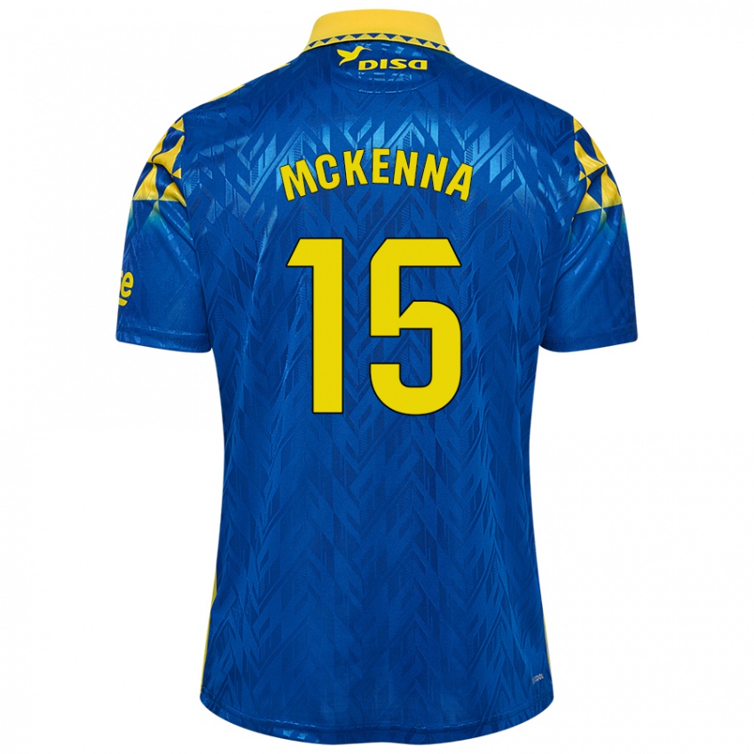 Dětské Scott Mckenna #15 Modrá Žlutá Daleko Hráčské Dresy 2024/25 Dres