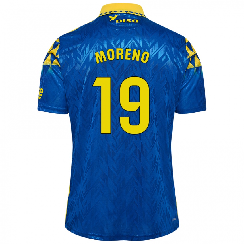 Dětské Fernando Moreno #19 Modrá Žlutá Daleko Hráčské Dresy 2024/25 Dres