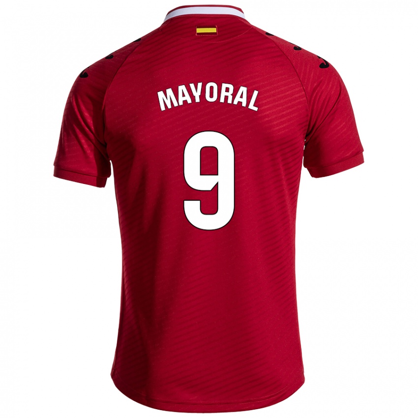 Dětské Borja Mayoral #9 Tmavě Červená Daleko Hráčské Dresy 2024/25 Dres