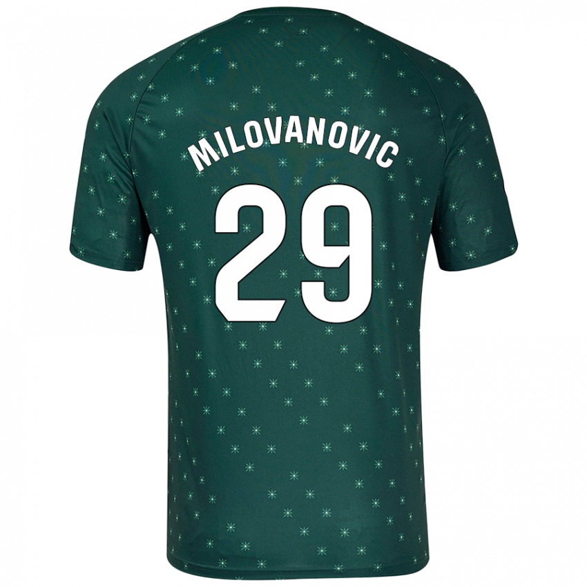 Dětské Marko Milovanovic #29 Tmavě Zelená Daleko Hráčské Dresy 2024/25 Dres