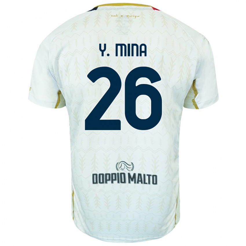 Dětské Yerry Mina #26 Bílý Daleko Hráčské Dresy 2024/25 Dres