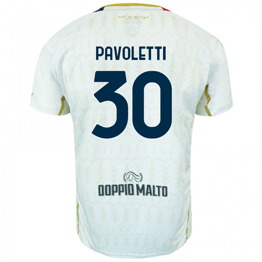 Dětské Leonardo Pavoletti #30 Bílý Daleko Hráčské Dresy 2024/25 Dres