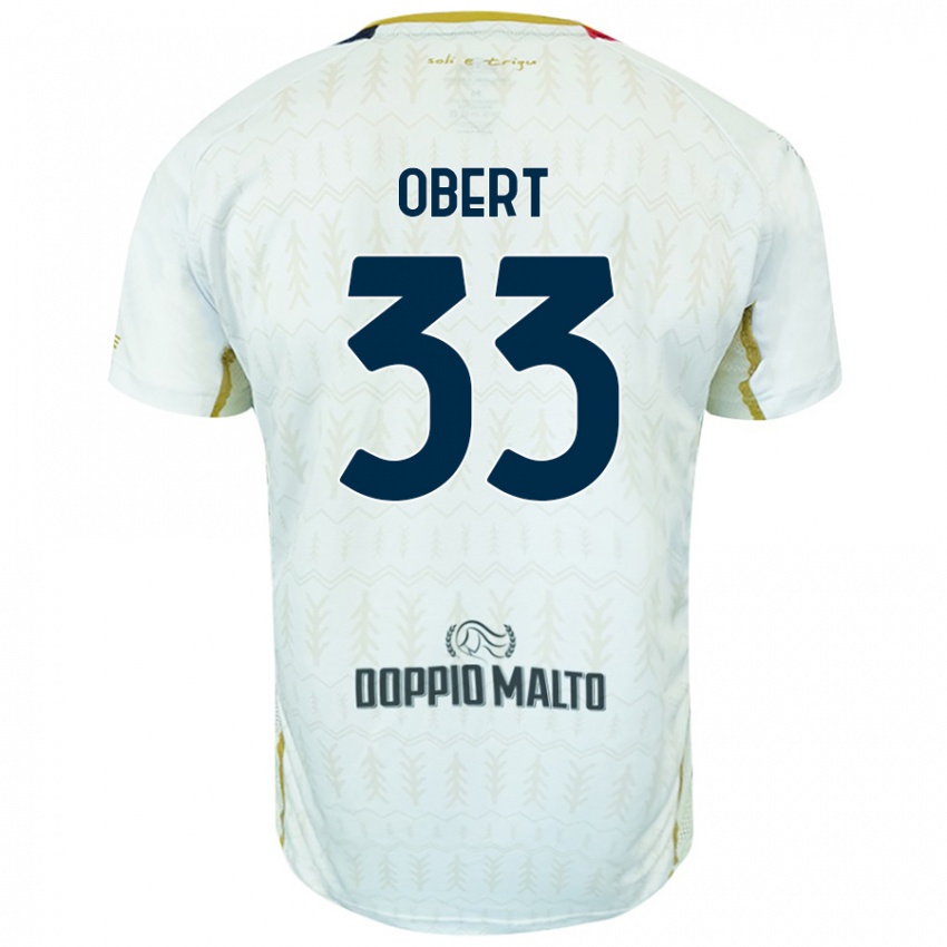 Dětské Adam Obert #33 Bílý Daleko Hráčské Dresy 2024/25 Dres