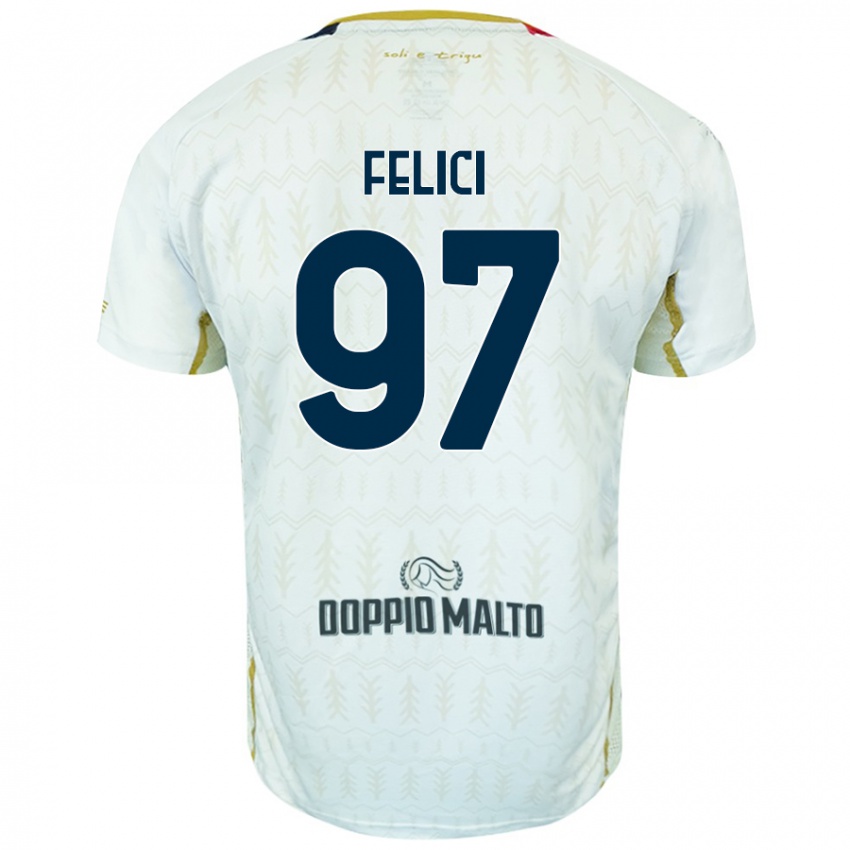 Dětské Mattia Felici #97 Bílý Daleko Hráčské Dresy 2024/25 Dres