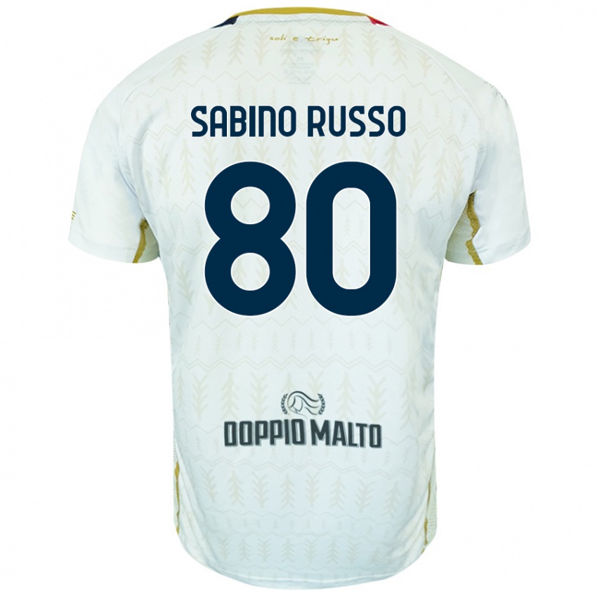 Dětské Alessandro Sabino Russo #80 Bílý Daleko Hráčské Dresy 2024/25 Dres